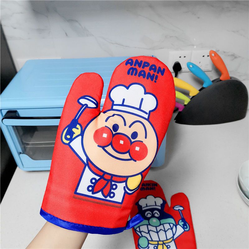 Kitchen Baking - 2pcs Anpanman microwave oven insulated gloves