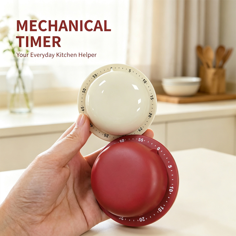 Kitchen Baking Timer - Mechanical Kitchen Timer with Alarm Countdown