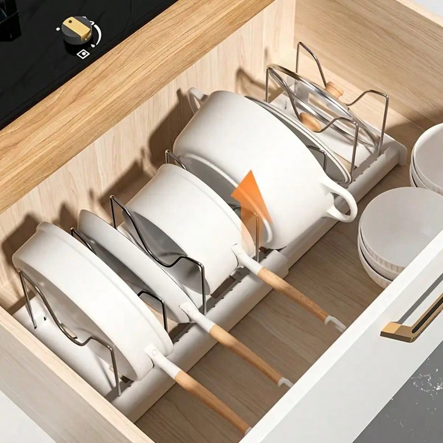 Adjustable Partition Storage R - Kitchen Cabinet Baking Organizer ulasan dan harga