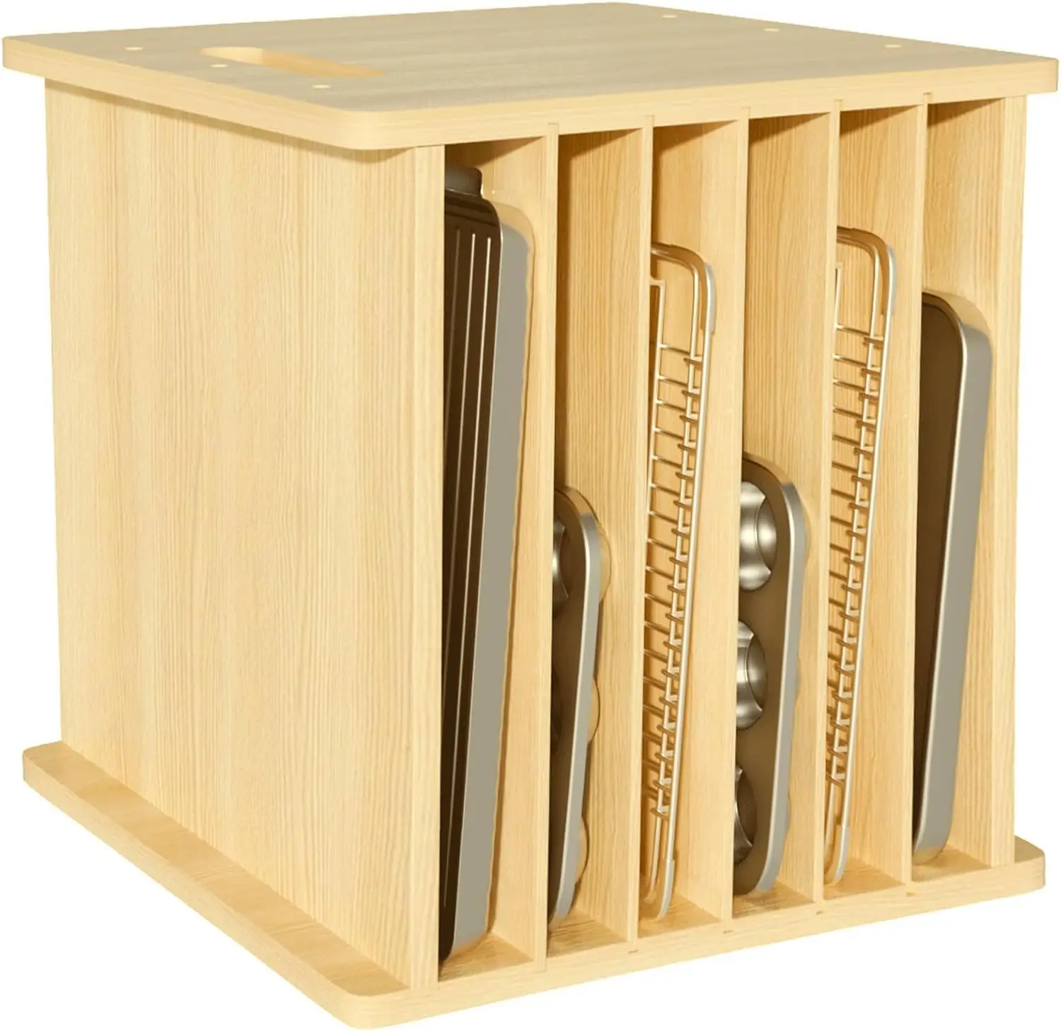 7 Tier Wooden Tray Dividers fo - Kitchen Cabinet Baking Organizer ulasan dan harga