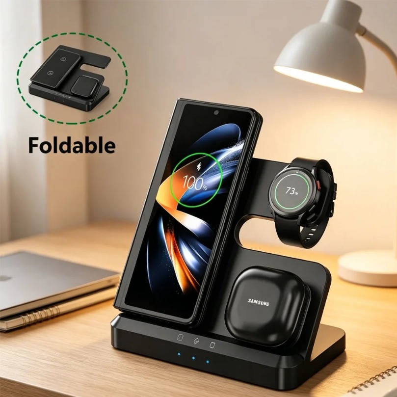 3 in 1 Fast Wireless Charger F - Cooling Rack Wire ulasan dan harga