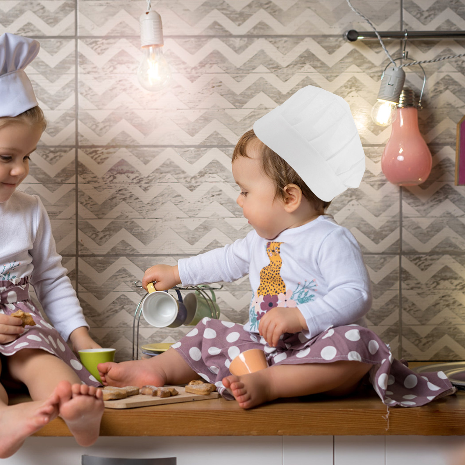 15Pcs Disposable Kids Chef Hat - Kitchen Baking ulasan dan harga