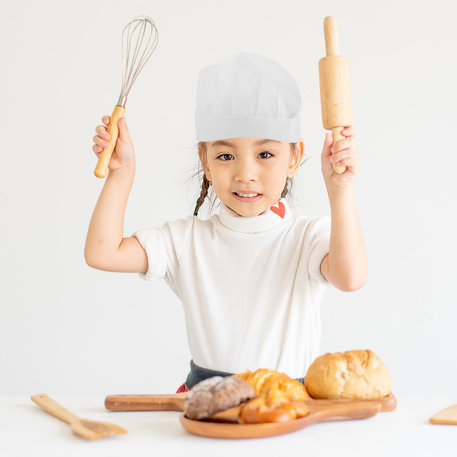 15Pcs Disposable Kids Chef Hat - Kitchen Baking ulasan dan harga