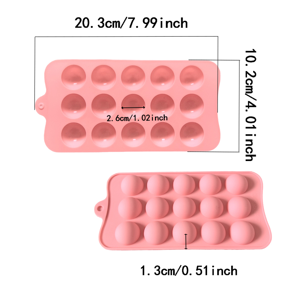 15 cavity semi-circular chocol - Kitchen Baking Molds ulasan dan harga