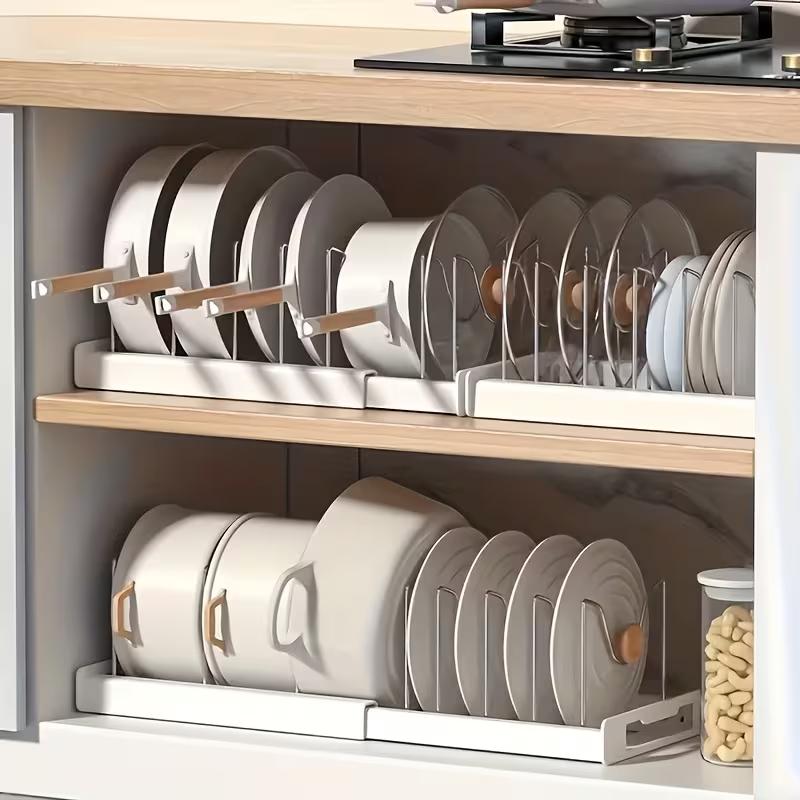 ABS Expandable Pot and Pan Org - Kitchen Cabinet Baking Organizer ulasan dan harga