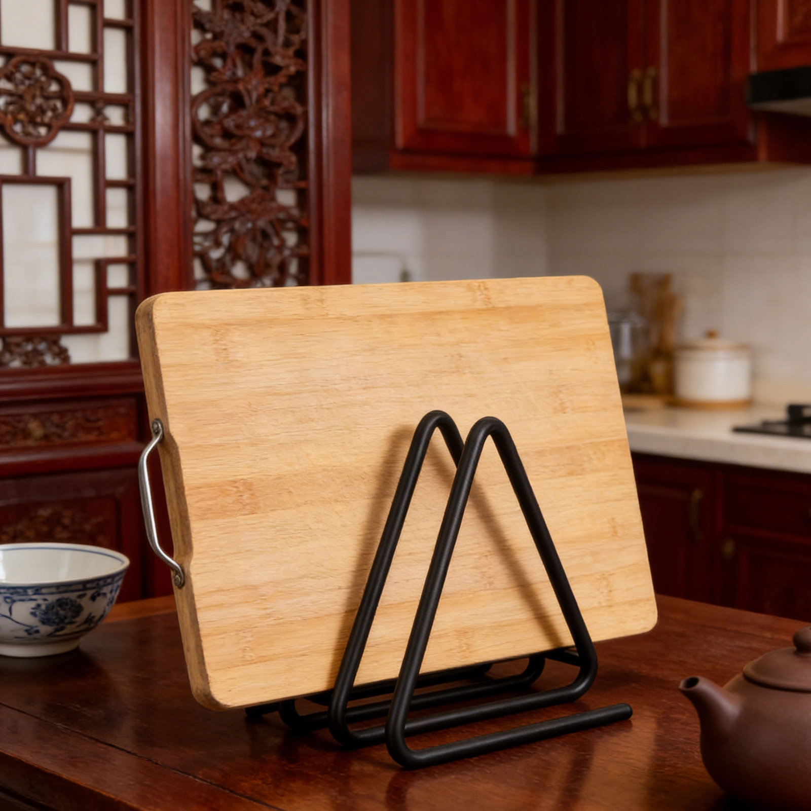 Triangle Cutting Board Holder  - Kitchen Baking ulasan dan harga