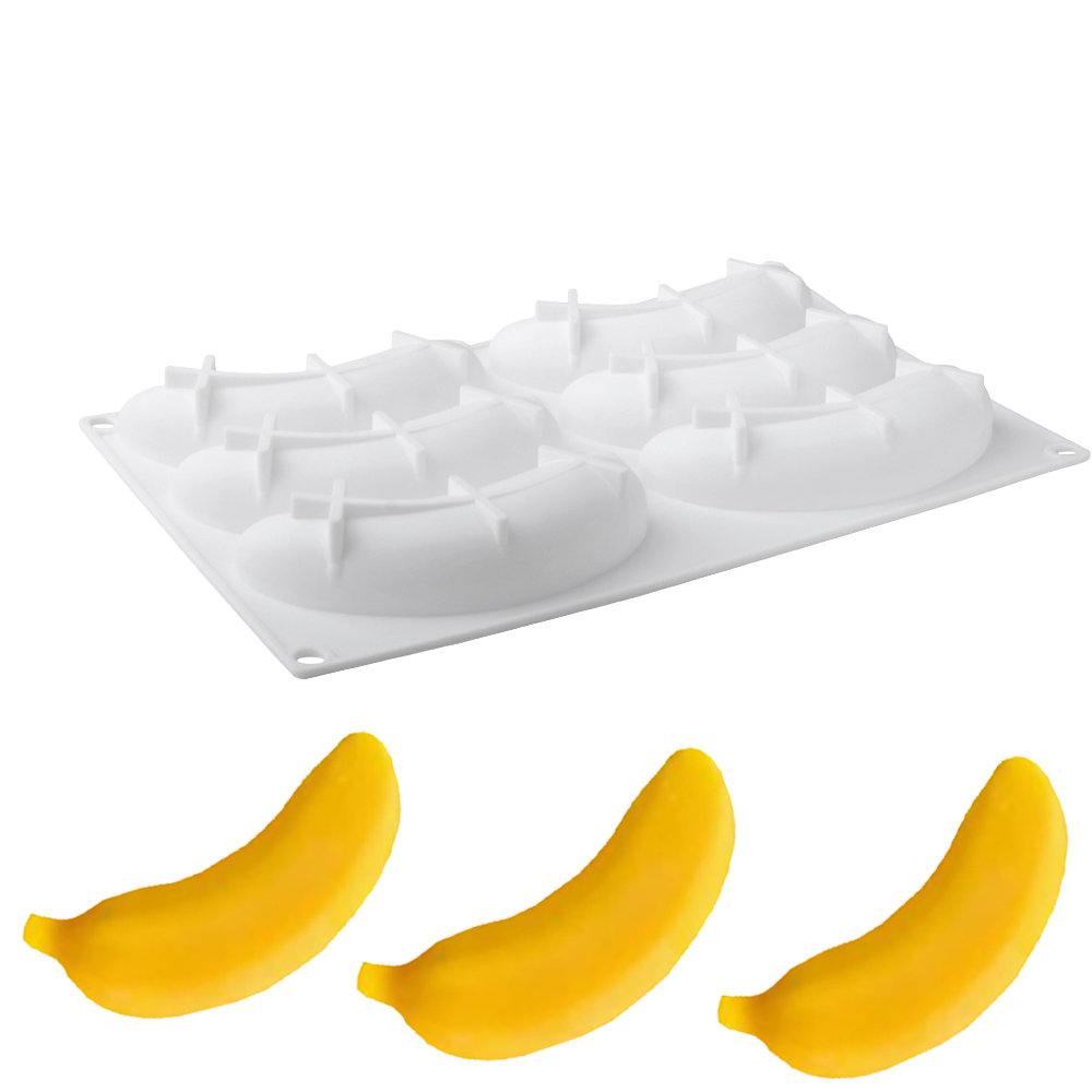 6 or 12 Cells Banana Design Si - Kitchen Baking Gadgets ulasan dan harga