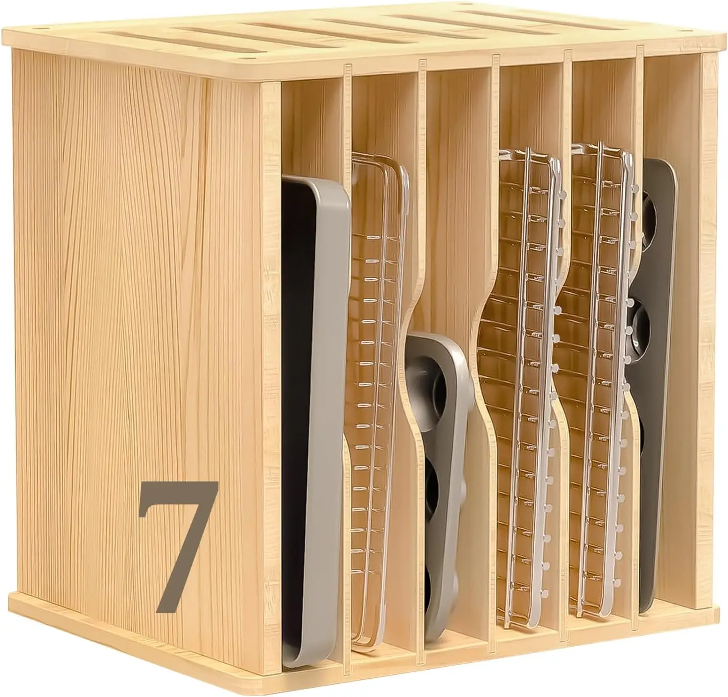 Wooden Tray Dividers for Cabin - Kitchen Cabinet Baking Organizer ulasan dan harga