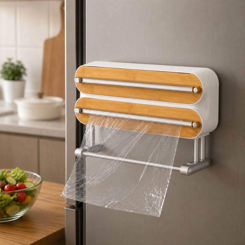Magnetic Food Wrap Cutter Disp - Kitchen Baking Tray Organizer ulasan dan harga