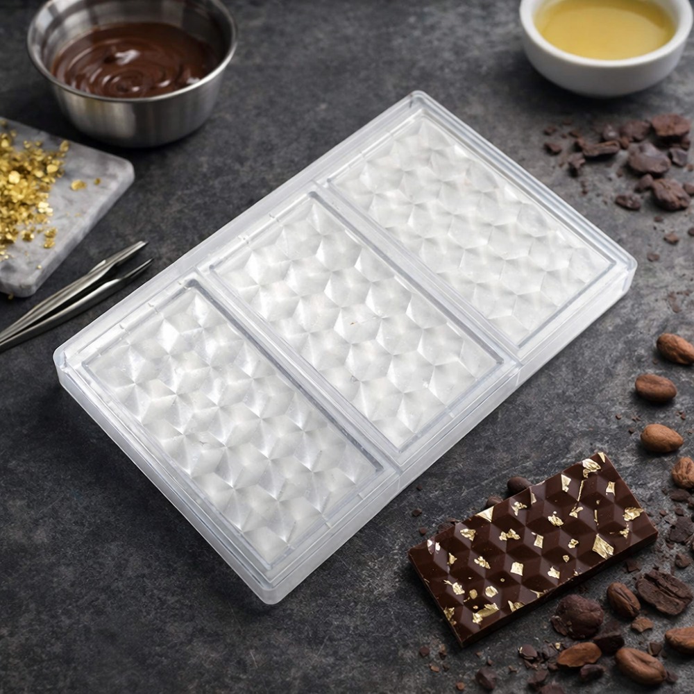 Hard Rhombus Grid Prism Chocol - Kitchen Baking Molds ulasan dan harga
