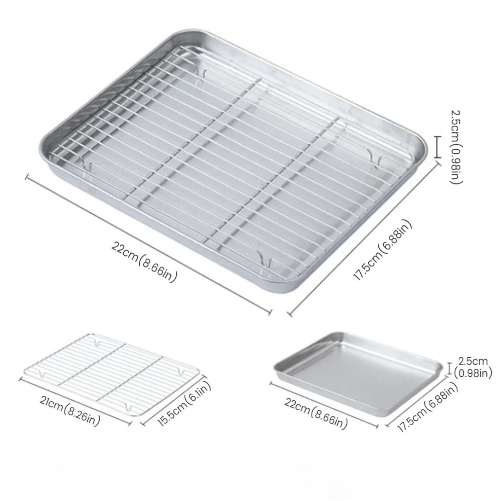 Stainless Steel Baking Sheet w - Cooling Rack Wire ulasan dan harga