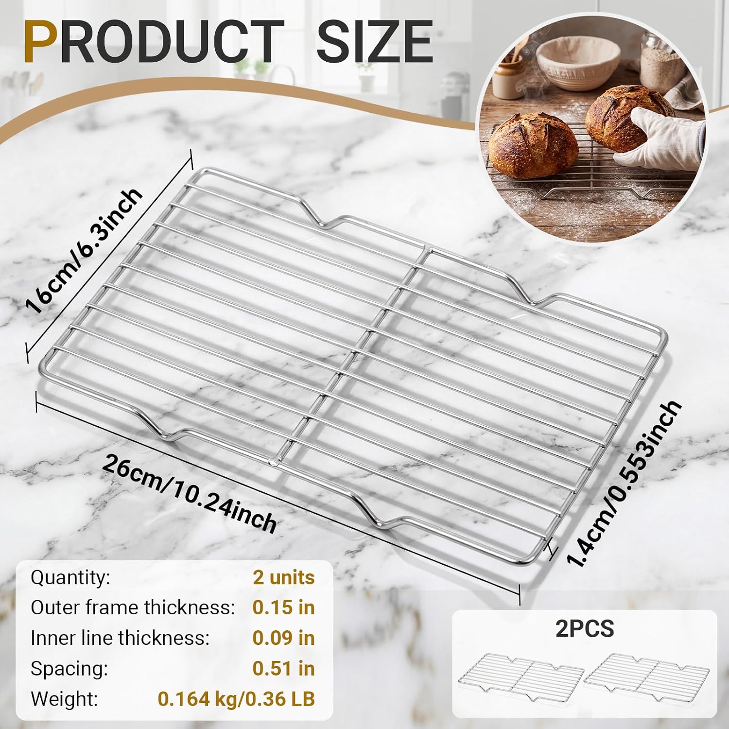 2 Pack Cooling Racks, 5L x 10. - Cooling Rack Wire ulasan dan harga