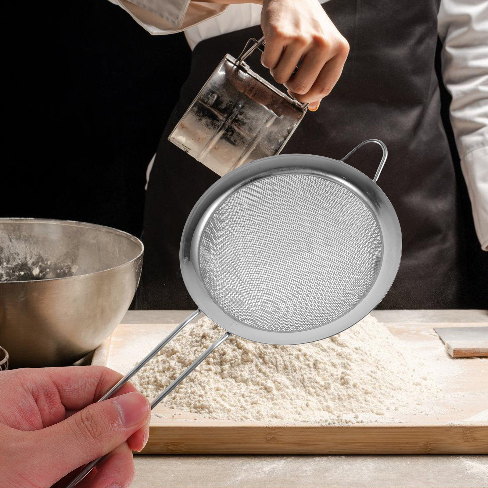 Stainless Steel Fine Mesh Hand - Kitchen Baking Gadgets ulasan dan harga