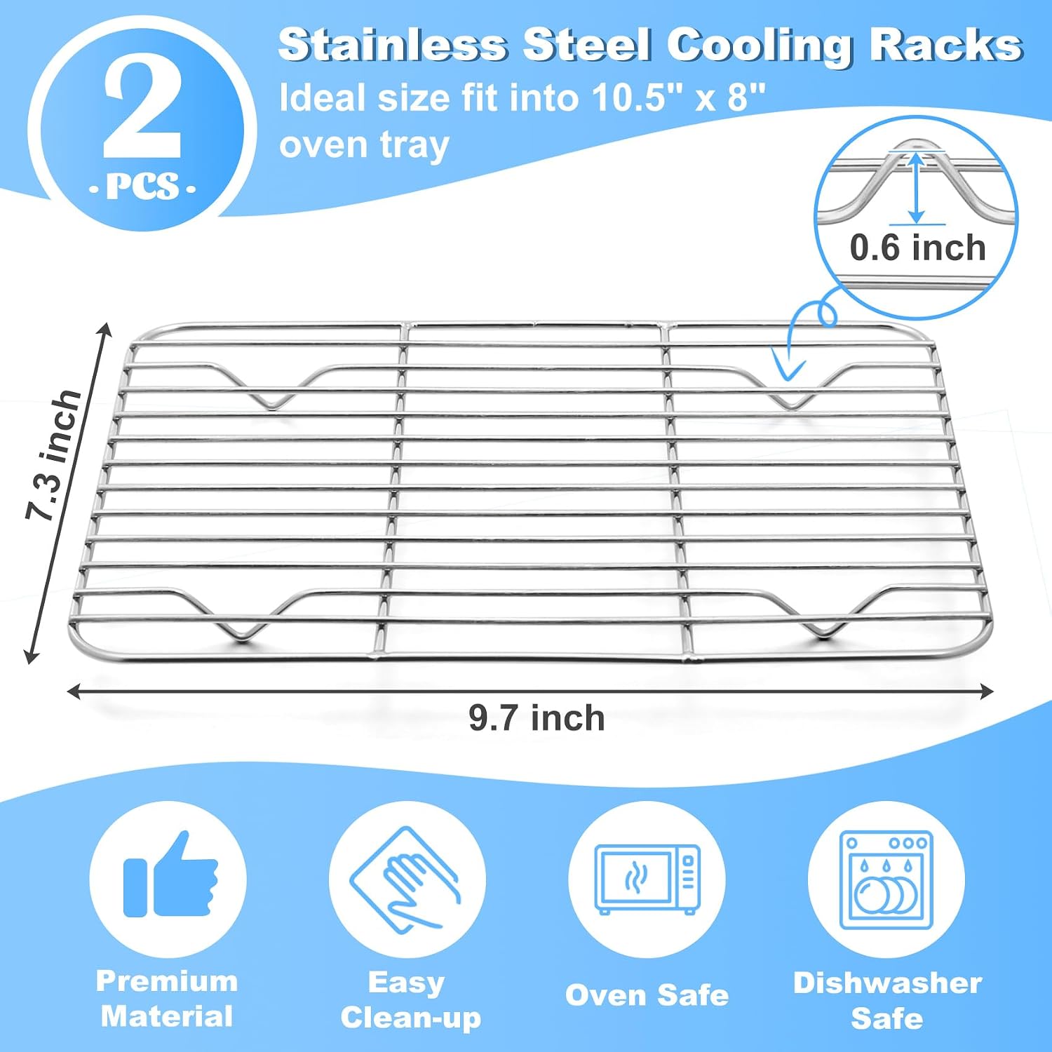 P&P CHEF 9.7' x 7.3' Cooling B - Cooling Rack Wire ulasan dan harga